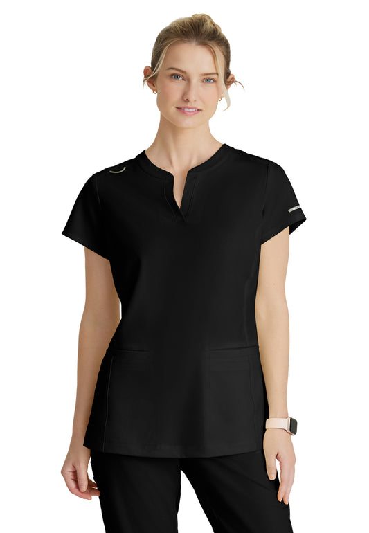 Women's Two Pocket V-Neck Coast Top - SKT259 - Black