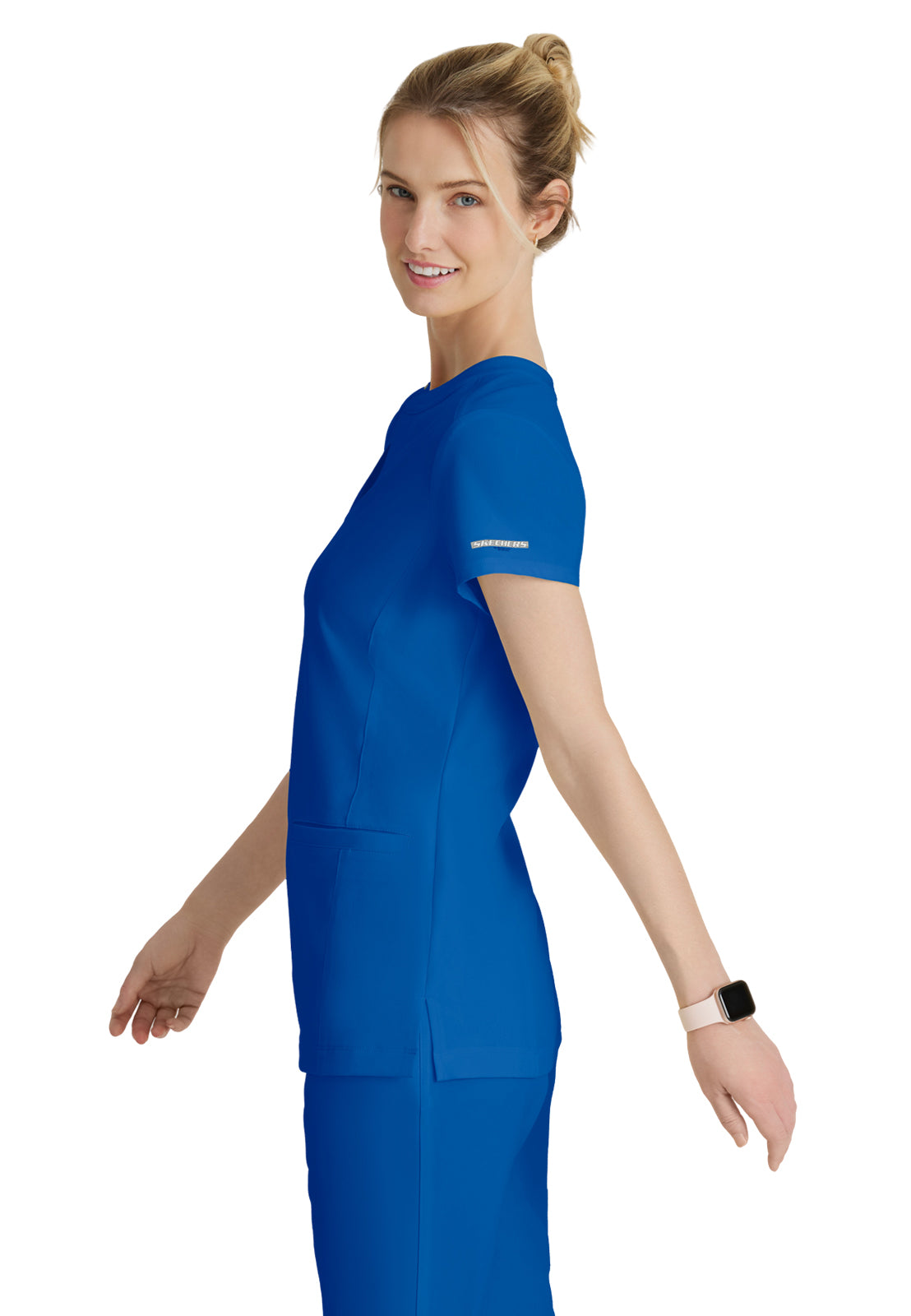 Women's Two Pocket V-Neck Coast Top - SKT259 - New Royal