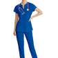 Women's Two Pocket V-Neck Coast Top - SKT259 - New Royal