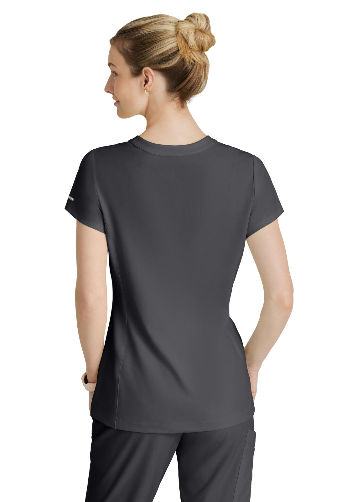 Women's Two Pocket V-Neck Coast Top - SKT259 - Pewter