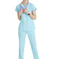 Women's Two Pocket V-Neck Coast Top - SKT259 - Poolside Blue