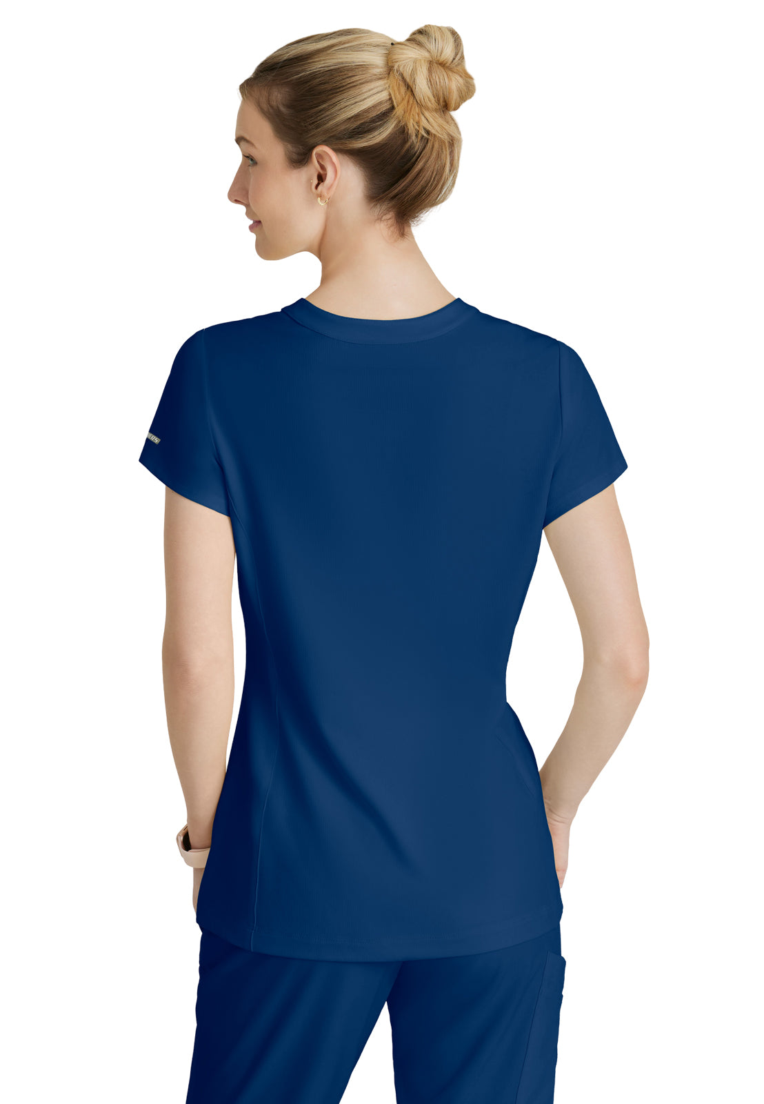 Women's Two Pocket V-Neck Coast Top - SKT259 - Navy
