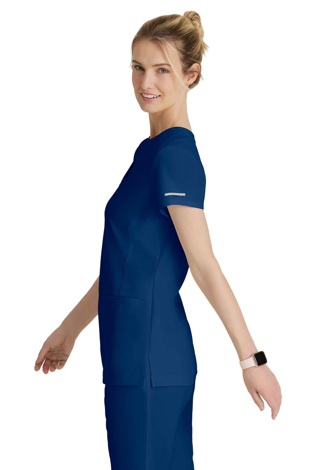 Women's Two Pocket V-Neck Coast Top - SKT259 - Navy