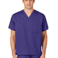 Unisex Double-Pocket V-Neck Top - 100 - Grape