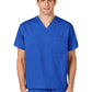 Unisex Double-Pocket V-Neck Top - 100 - Royal