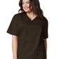 Women's Four-Pocket V-Neck Top - 101 - Chocolate