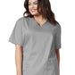 Women's Four-Pocket V-Neck Top - 101 - Grey