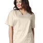 Women's Four-Pocket V-Neck Top - 101 - Khaki