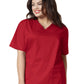 Women's Four-Pocket V-Neck Top - 101 - Red