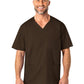 Men's Four-Pocket Modified V-Neck Top - 103 - Chocolate