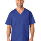 Men's Four-Pocket Modified V-Neck Top - 103 - Galaxy Blue