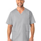 Men's Four-Pocket Modified V-Neck Top - 103 - Grey
