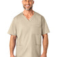 Men's Four-Pocket Modified V-Neck Top - 103 - Khaki