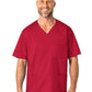 Men's Four-Pocket Modified V-Neck Top - 103 - Red