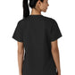 Women's Three-Pocket Curved V-Neck Top - 106 - Black