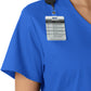 Women's Three-Pocket Curved V-Neck Top - 106 - Royal