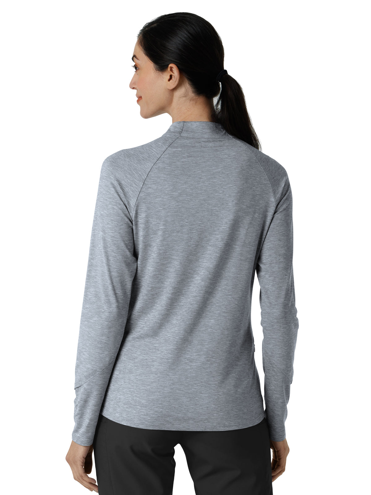 Women's Watch Window Quarter Zip Top - 2239 - Grey Heather