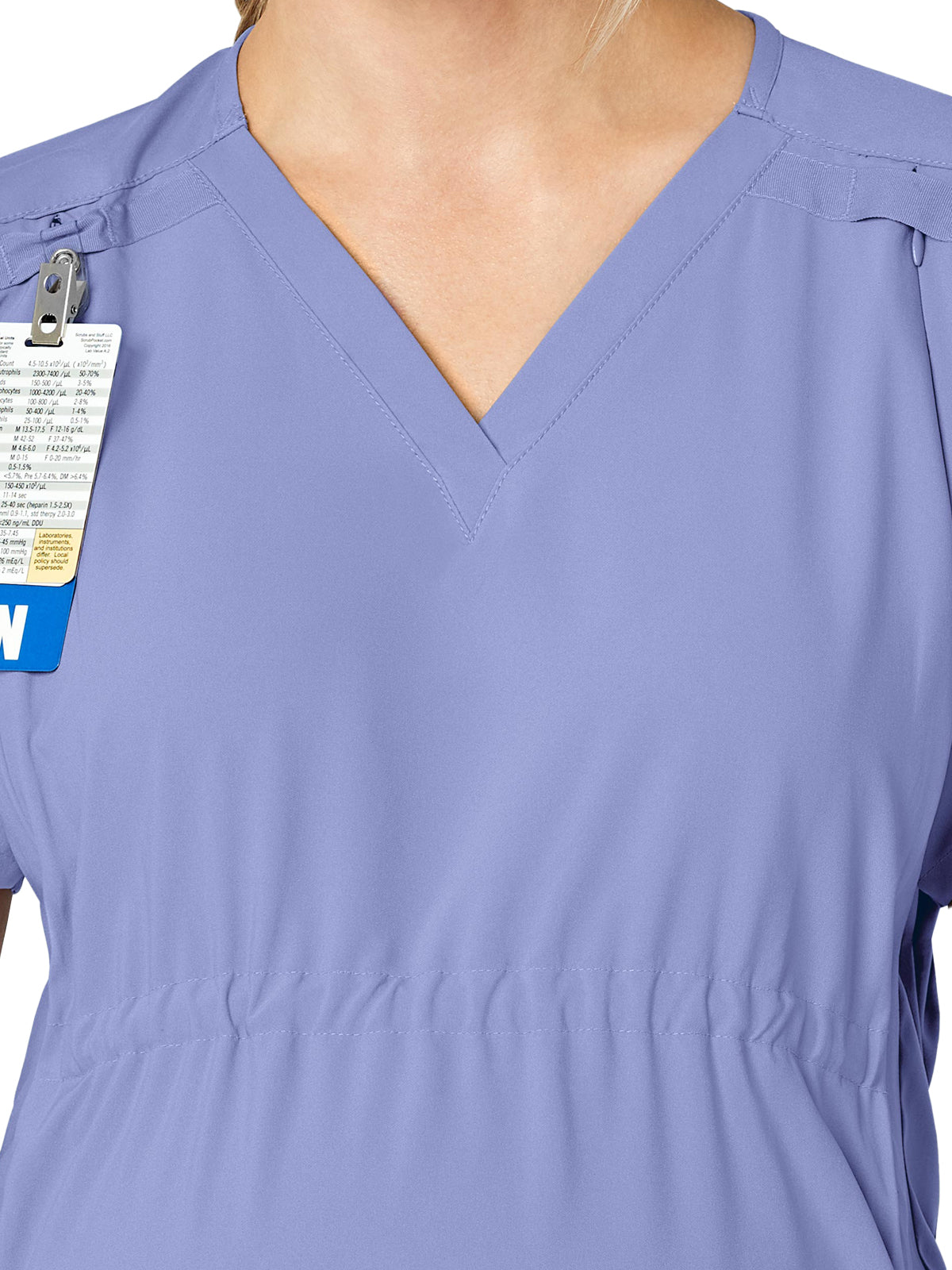 Women's Five-Pocket Maternity Top - 4555 - Ceil Blue