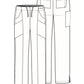 Women's Eight-Pocket Flat-Front Cargo Pant - 5155 - Wine