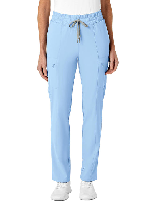 Women's Five-Pocket High Waist Slim Cargo Pant - 5334 - Powder Blue