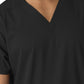 Unisex Three-Pocket V-Neck Top - 6051 - Black