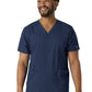 Unisex Three-Pocket V-Neck Top - 6051 - Navy