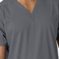 Unisex Three-Pocket V-Neck Top - 6051 - Pewter