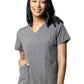Women's Four-Pocket V-Neck Top - 6134 - Grey Heather