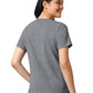Women's Four-Pocket V-Neck Top - 6134 - Grey Heather