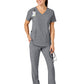 Women's Four-Pocket V-Neck Top - 6134 - Grey Heather