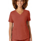 Women's Four-Pocket V-Neck Top - 6134 - Mineral Red