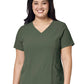 Women's Four-Pocket V-Neck Top - 6134 - Olive
