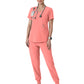 Women's Four-Pocket V-Neck Top - 6134 - Paradise Pink