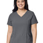 Women's Four-Pocket V-Neck Top - 6134 - Pewter