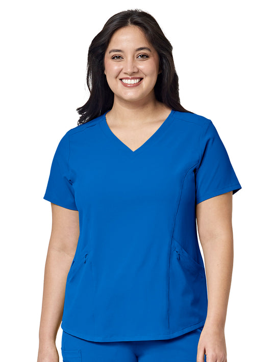 Women's Four-Pocket V-Neck Top - 6134 - Royal