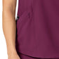 Women's Four-Pocket V-Neck Top - 6134 - Wine