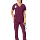 Women's Four-Pocket V-Neck Top - 6134 - Wine