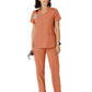 Women's Flex-n-Reach Side Panel V-Neck Top - 6145 - Terra Cotta