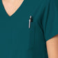 Women's Two-Pocket Tuck-In V-Neck Top - 6151 - Caribbean Blue