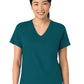 Women's Two-Pocket Tuck-In V-Neck Top - 6151 - Caribbean Blue