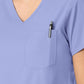Women's Two-Pocket Tuck-In V-Neck Top - 6151 - Ceil Blue