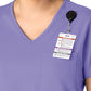 Women's Two-Pocket Tuck-In V-Neck Top - 6151 - Iris Purple