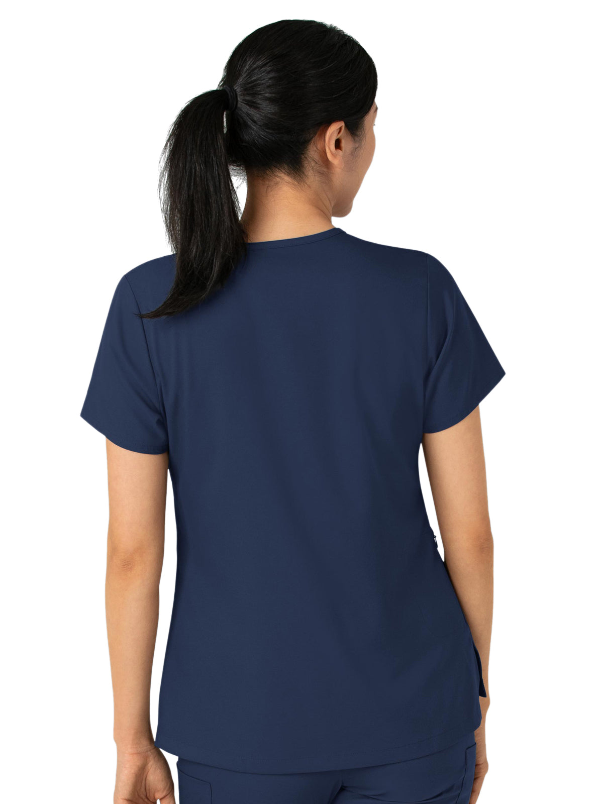 Women's Two-Pocket Tuck-In V-Neck Top - 6151 - Navy