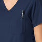 Women's Two-Pocket Tuck-In V-Neck Top - 6151 - Navy