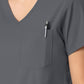 Women's Two-Pocket Tuck-In V-Neck Top - 6151 - Pewter