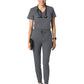 Women's Two-Pocket Tuck-In V-Neck Top - 6151 - Pewter