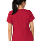 Women's Two-Pocket Tuck-In V-Neck Top - 6151 - Red