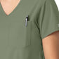 Women's Two-Pocket Tuck-In V-Neck Top - 6151 - Sage