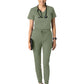 Women's Two-Pocket Tuck-In V-Neck Top - 6151 - Sage