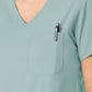 Women's Two-Pocket Tuck-In V-Neck Top - 6151 - Sky Blue